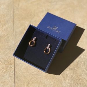 SOLD Swarovski Bound Gold Plated Earrings